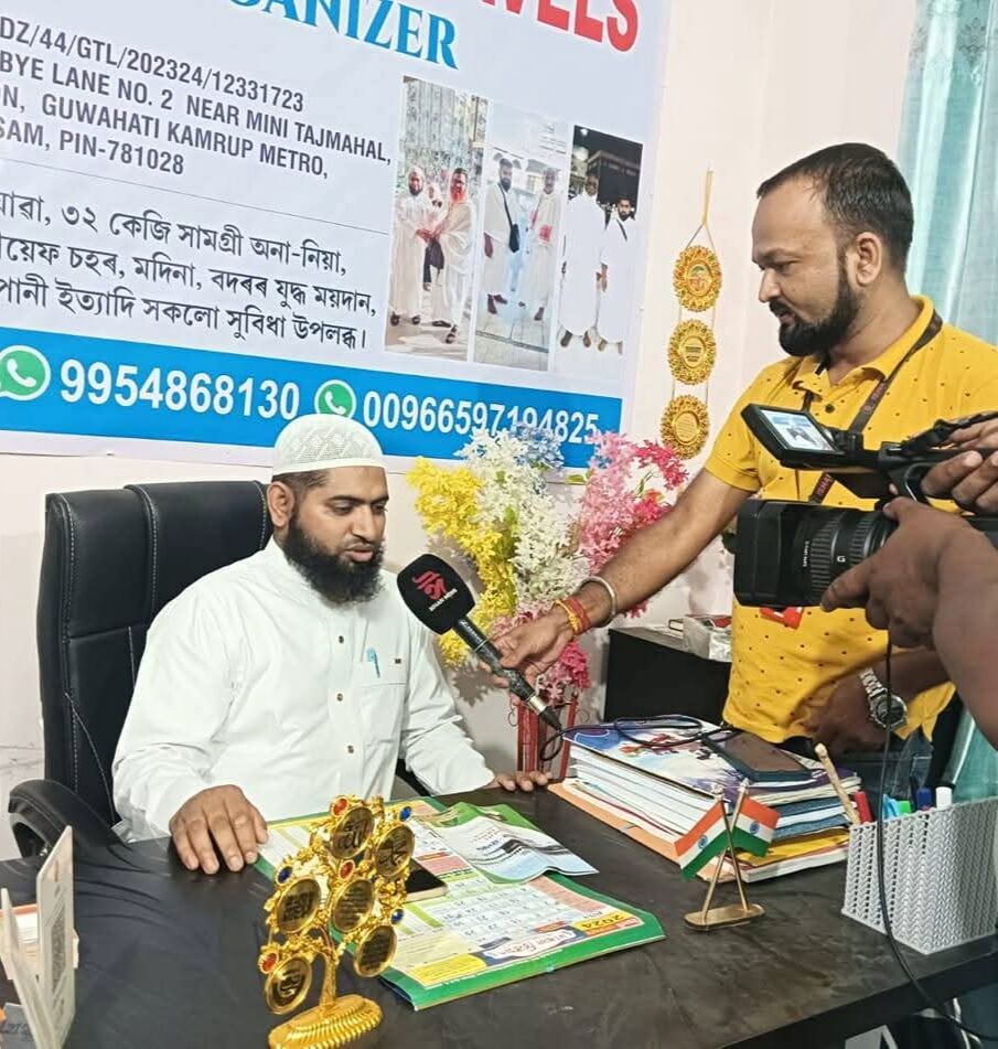Press interview at the Al Amena office desk