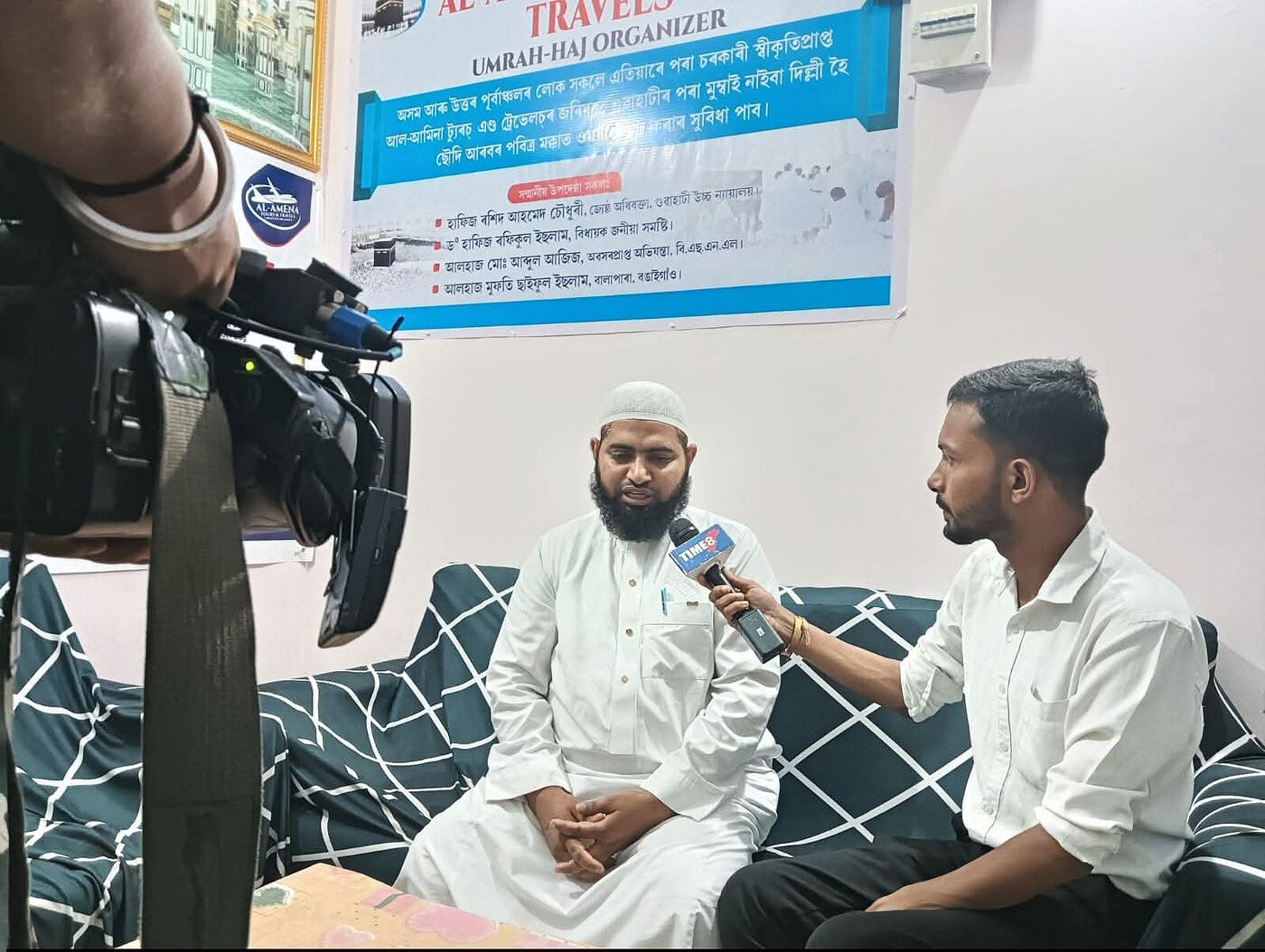 Television interview for TIME8 at the Al Amena office
