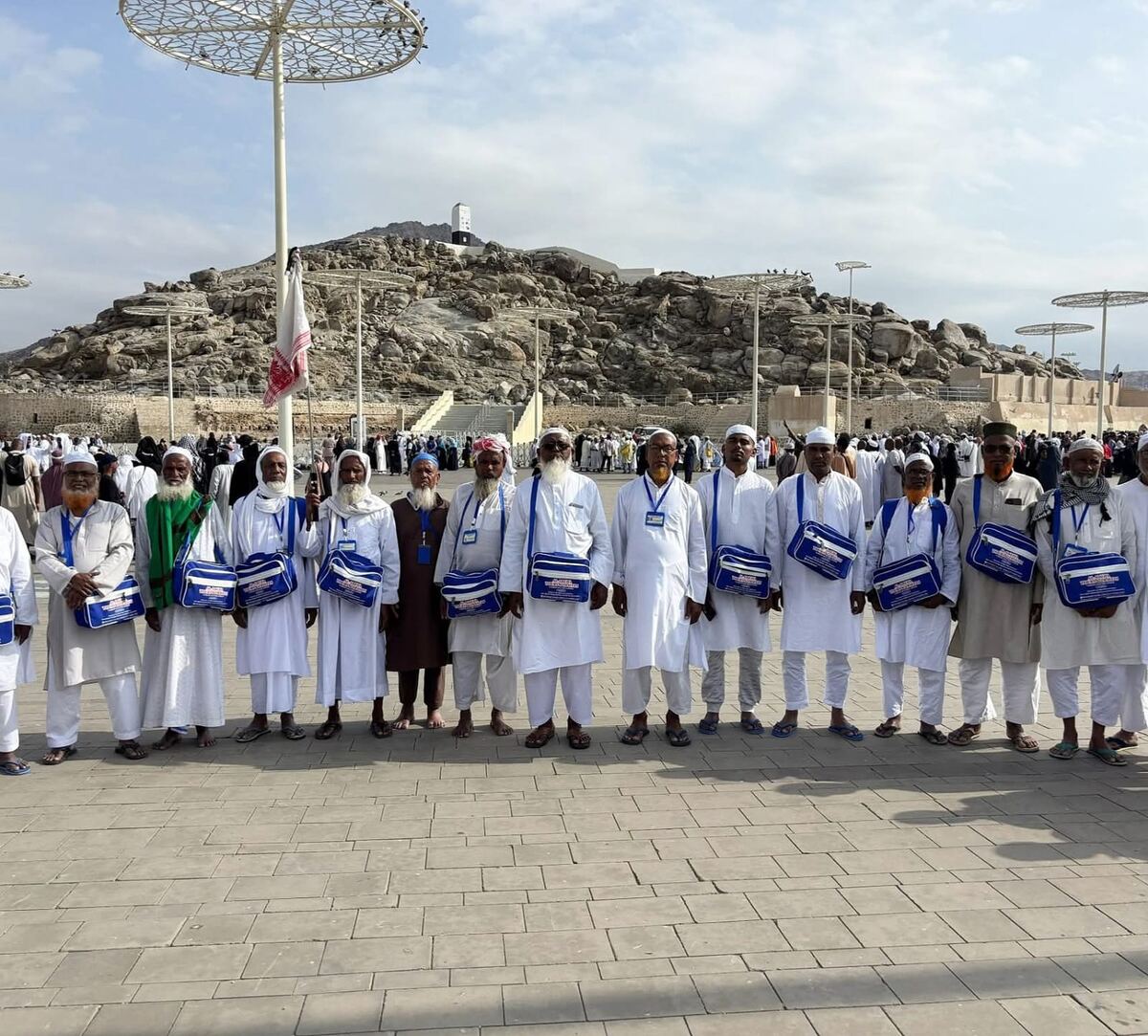 Precious moments — pilgrim group near the holy sites